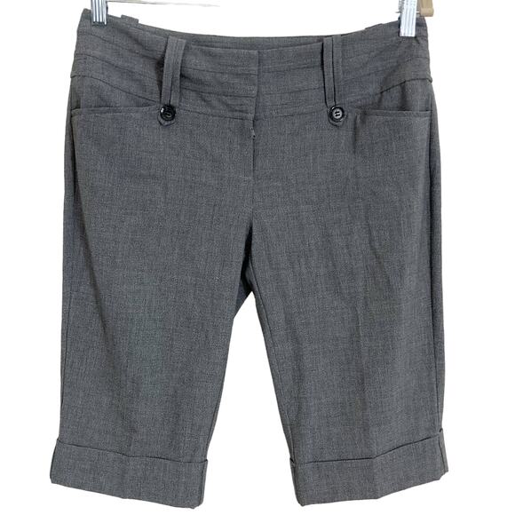 Tracy Evans Limited Women's Gray Tailored Bermuda Shorts Career Pockets Size 7 - Picture 1 of 16